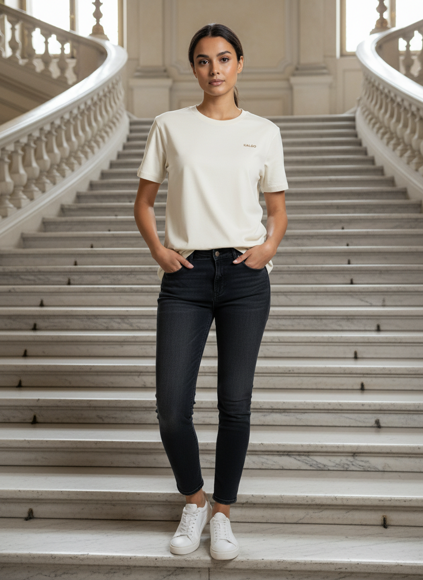 ARTIC WHITE 100% SUPIMA COTTON TEE